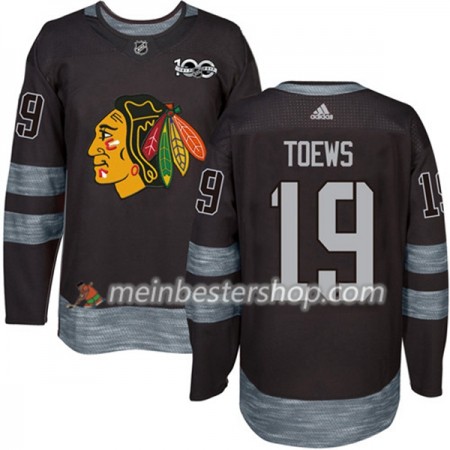 Chicago Blackhawks Jonathan Toews 19 1917-2017 100th Anniversary Adidas Schwarz Trikot Authentic - Herren